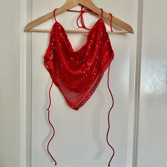 Sequin spaghetti crop top - Picture 2 of 4